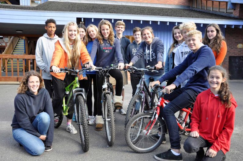 Me to We sponsored bike ride by pupils of Ringwood Waldorf School in aid of Emmaus charity