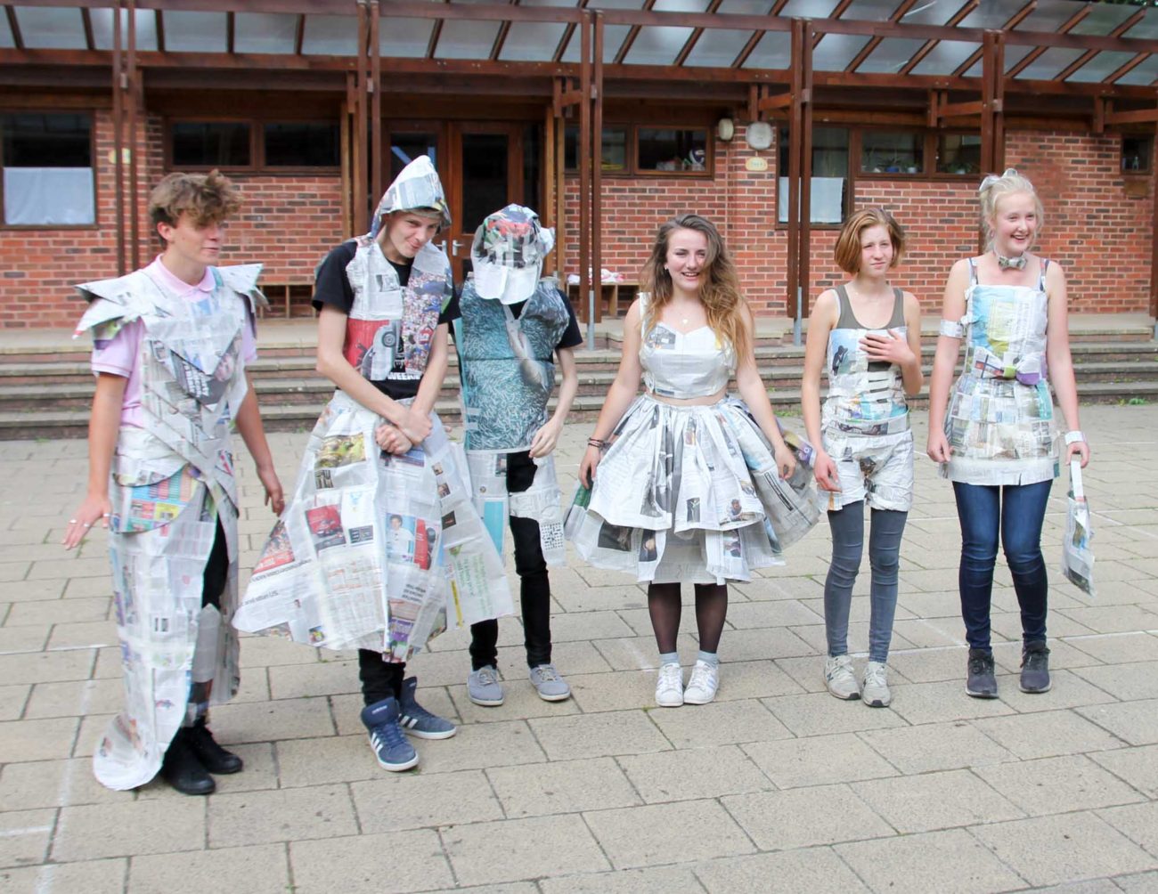 Upper School Craft Block Newspaper Catwalk Tailoring Recycling