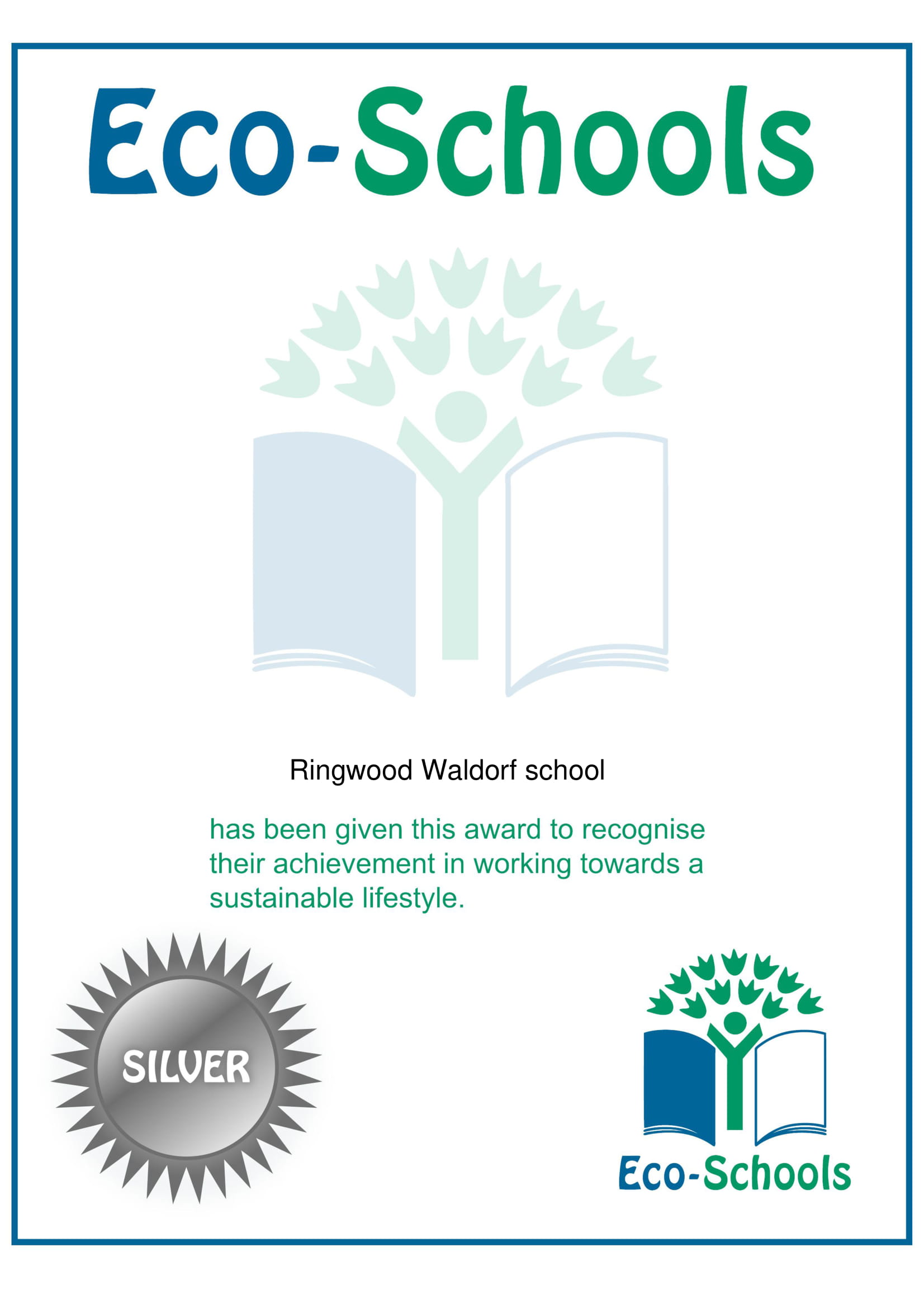 Eco-Schools Silver Award Certificate