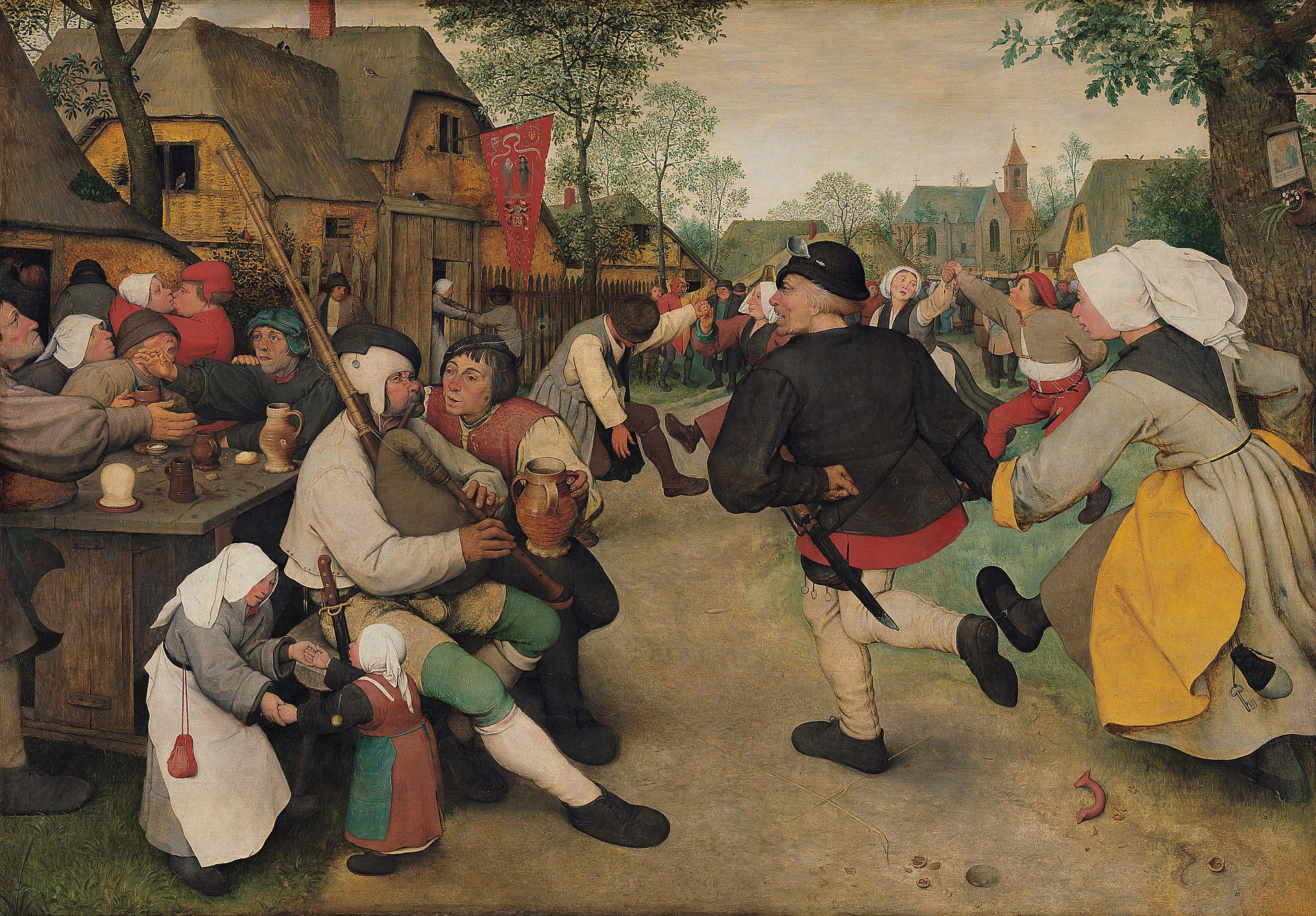 The Peasant Dance is an oil-on-panel by the Netherlandish Renaissance artist Pieter Bruegel the Elder, painted in circa 1567. It was looted by Napoleon Bonaparte and brought to Paris in 1808, being returned in 1815. Today it is held by and exhibited at the Kunsthistorisches Museum in Vienna.