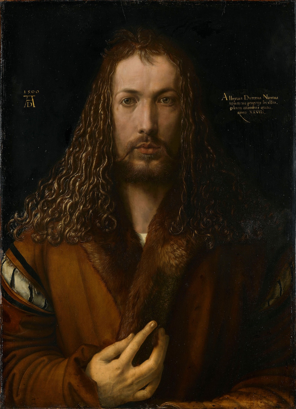 Self-Portrait (or Self-Portrait at Twenty-Eight) is a panel painting by the German Renaissance artist Albrecht Dürer. Painted early in 1500, just before his 29th birthday, it is the last of his three painted self-portraits. 