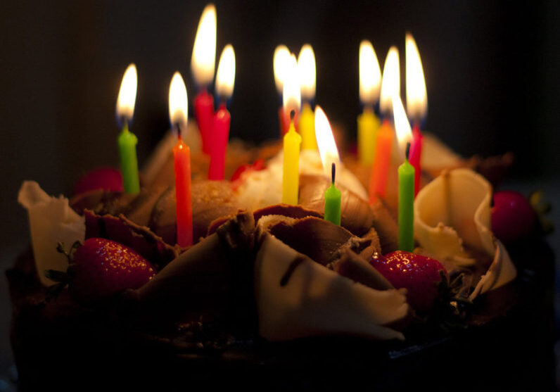 image of birthday cake and candles