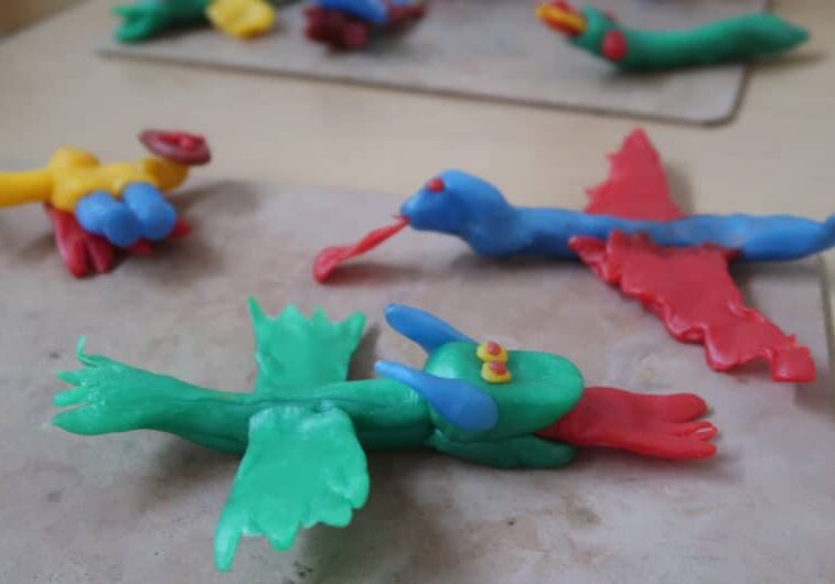 Wax dragons from Class 4